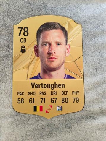 Voetbalkaartje (37cmx25cm) - Jan Vertonghen / RSCA beschikbaar voor biedingen