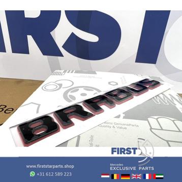 BRABUS ROCKET STICKER LETTERS ZWART / ROOD LOGO ACHTERKLEP L beschikbaar voor biedingen