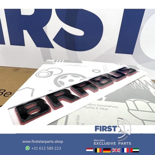 BRABUS ROCKET STICKER LETTERS ZWART / ROOD LOGO ACHTERKLEP L, Auto-onderdelen, Carrosserie, Mercedes-Benz, Achter, Gebruikt, Ophalen of Verzenden