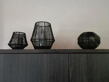 3 nieuwe zwarte Sfeerlichten, 12 € voor alle 3 tesamen  beschikbaar voor biedingen