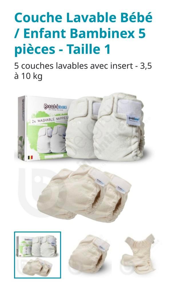 Ultra-absorberende wasbare luiers met bambinex-inzetstuk, Kinderen en Baby's, Babykleding | Overige, Gebruikt, Ophalen