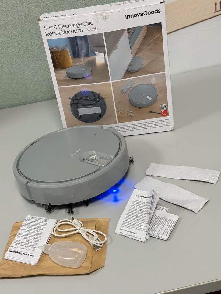 Aspirateur robot 5 en 1 InnovaGoods Aspirateur Varob NOUVEAU, Electroménager, Aspirateurs, Neuf, Aspirateur robot, Réservoir, Enlèvement ou Envoi