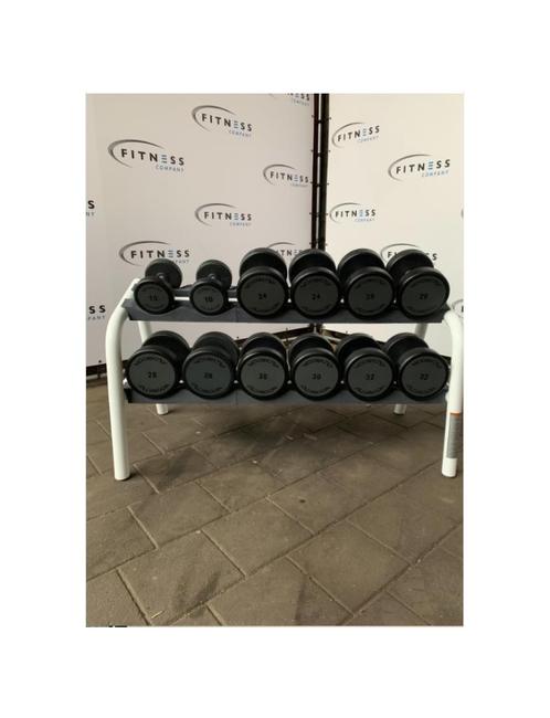 Technogym dumbells | rek | set | Kracht |, Sport en Fitness, Fitnessmaterialen, Gebruikt, Dumbbell, Armen, Benen, Borst, Buik