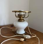 Pied de lampe avec opaline, Huis en Inrichting, Gebruikt, Glas, Ancien, Minder dan 50 cm