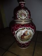 Oude rode vaas met goudkleurige randen, Antiek en Kunst, Antiek | Vazen, Ophalen