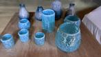 vaasjes, Ophalen, Gebruikt, Blauw, Glas