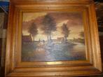OUD SCHILDERIJ OP PANEEL, Antiek en Kunst, Ophalen