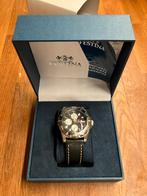 Festina polshorloge F16243/6 compleet met doos & papieren, Leer, Staal, Polshorloge, Zo goed als nieuw