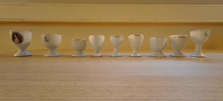 Eierdopjes 1-3€/st wit met diverse decoraties, Huis en Inrichting, Keuken | Servies, Zo goed als nieuw, Overige typen, Overige stijlen