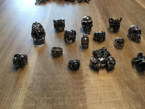 Allerlei ringen van staal plus hanger, Handtassen en Accessoires, Ringen, Nieuw, Dame of Heer, 19 tot 20, Zilver, IJzer of Staal