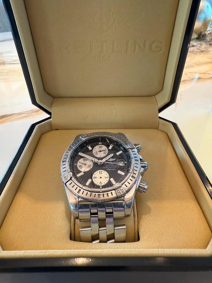 Breitling Chronomat Evolution (staal), Handtassen en Accessoires, Horloges | Heren, Gebruikt, Polshorloge, Breitling, Staal, Staal