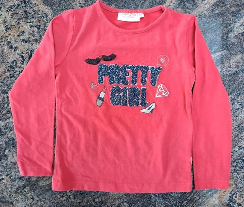 Rode T-shirt lange mouwen pretty girl Mt 104, Kinderen en Baby's, Kinderkleding | Maat 104, Gebruikt, Meisje, Shirt of Longsleeve