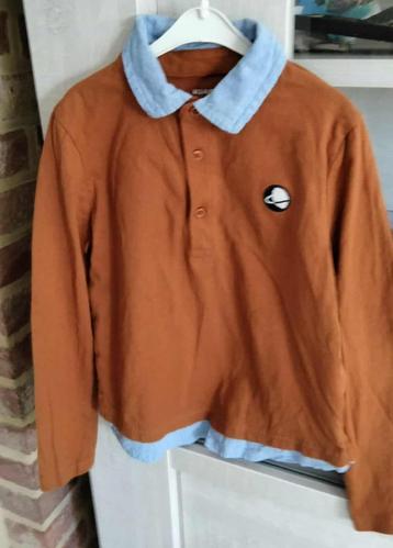 Shirt lange mouwen / bruin hemd Kiabi maat 116 6 jaar beschikbaar voor biedingen