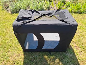 Reisbench grote hond zwart 91x64x64, Dieren en Toebehoren, Hondenbenches, Ophalen, Zo goed als nieuw