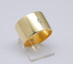 Brede zware 18 karaat Gouden Diamant Ring Damesring M17, Handtassen en Accessoires, Ringen, Nieuw, Ophalen of Verzenden, 17 tot 18