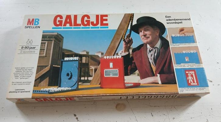 MB Galgje bordspel, Hobby en Vrije tijd, Gezelschapsspellen | Bordspellen, Gebruikt, Een of twee spelers, Ophalen