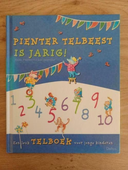 Pienter Telbeest is jarig! - Telboek van 1 tot 10, Livres, Livres pour enfants | 4 ans et plus, Comme neuf, Fiction général, Garçon ou Fille