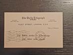 Daily Telegraph Acknowledgement of Letter Postcard, 1957, Ophalen of Verzenden