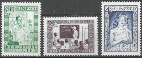 Belgie 1951 - Yvert/OBP 842-844 - UNESCO (PF), Timbres & Monnaies, Timbres | Europe | Belgique, Non oblitéré, Envoi