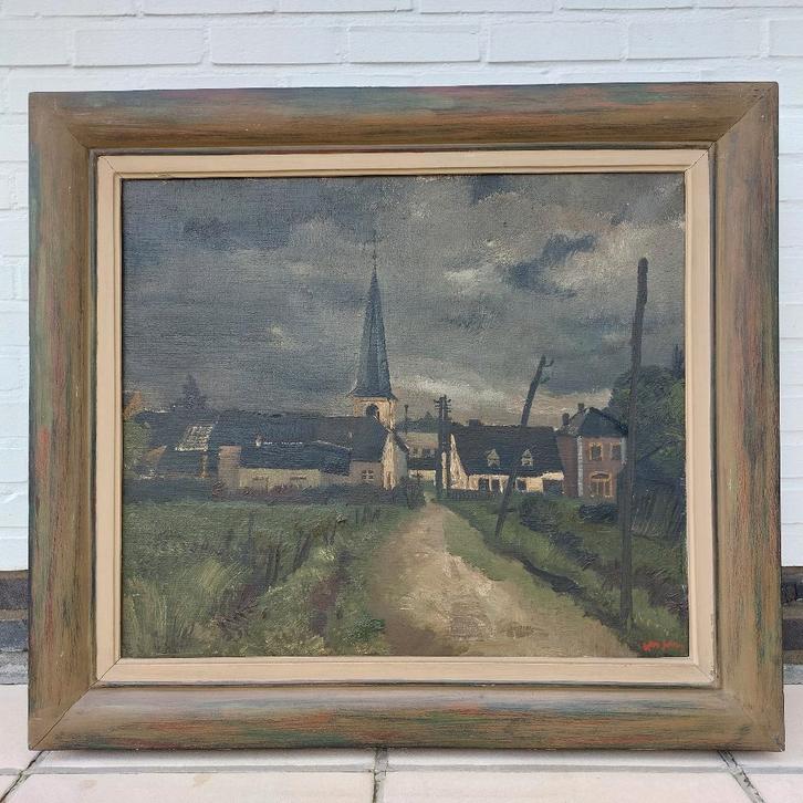 Floris JESPERS. Zicht in de Ardennen ( Paliseul Maissin )., Antiquités & Art, Art | Peinture | Moderne, Enlèvement