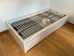 Bed en lattenbodem 90 x 200 IKEA Malm, wit, Ophalen, Gebruikt, 90 cm, Eenpersoons