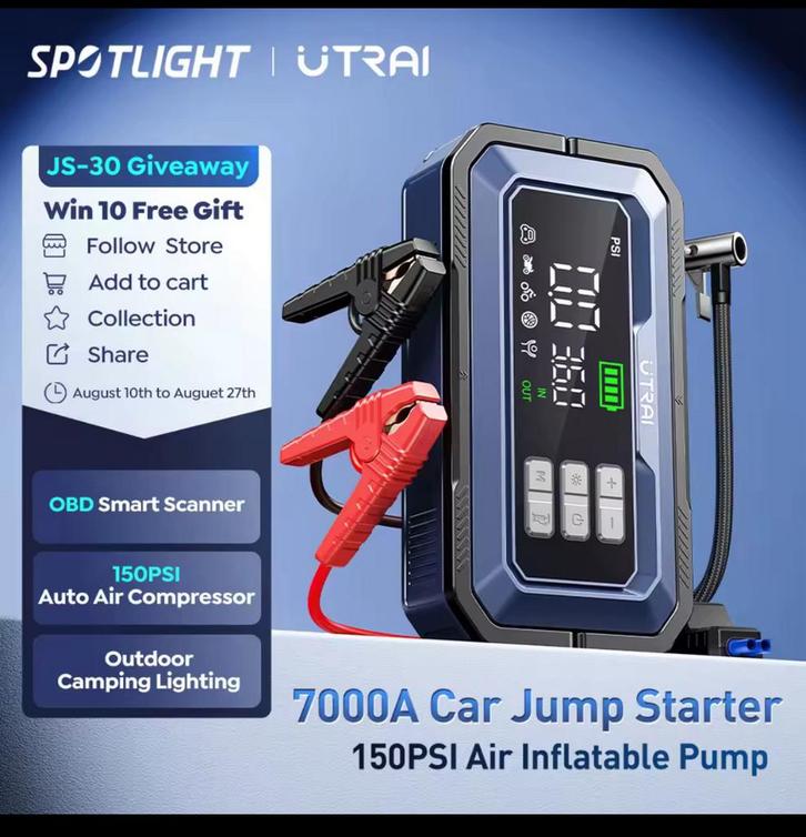 Zeer krachtige auto starter 7000A, Auto diversen, Jumpstarters, Ophalen