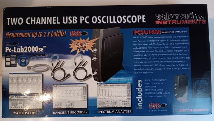 USB-PC-Oscilloscoop, Hobby en Vrije tijd, Elektronica-componenten, Nieuw, Ophalen of Verzenden