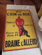 Plaque en Fer emaillé, Enlèvement, Utilisé