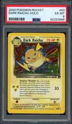 Dark Raichu Holo PSA 6 - 83/82 - Team Rocket 2000, Foil, Losse kaart, Zo goed als nieuw, Verzenden