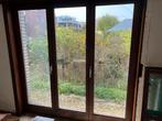 Fenêtre en bois à double vitrage 217 L x 220 H, Bricolage & Construction, Comme neuf, Enlèvement ou Envoi, Double vitrage