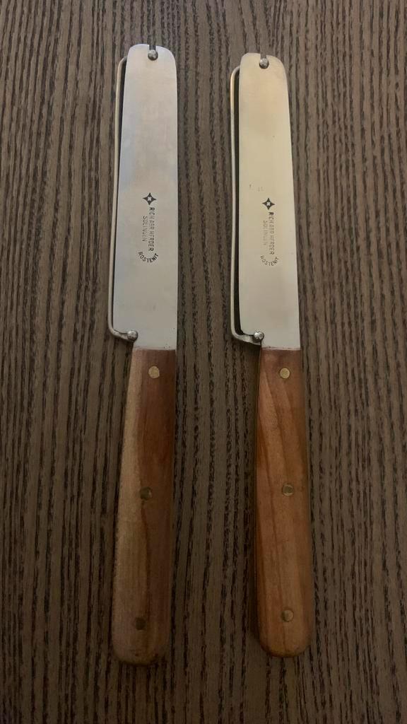 2 Couteaux Solingen RICH.ABR.HERDER Vintage, Antiquités & Art, Antiquités | Couverts, Enlèvement ou Envoi