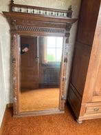 Antieke eiken halspiegel / schouwspiegel ca. 1900, Antiek en Kunst, Ophalen, Rechthoekig, 50 tot 100 cm, 150 tot 200 cm