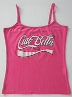 Fel roze top / topje : Ciao Bella - Italia / XS, Taille 34 (XS) ou plus petite, Sans manches, Porté, Rose