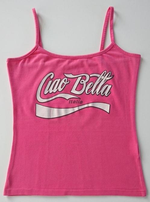 Fel roze top / topje : Ciao Bella - Italia / XS, Vêtements | Femmes, Tops, Porté, Taille 34 (XS) ou plus petite, Rose, Sans manches