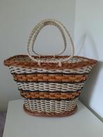 Rieten mand vintage brocante, Ophalen of Verzenden, Gebruikt, Mand