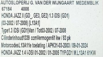 honda jazz 2 onderdelen auto  beschikbaar voor biedingen