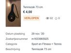 Tenniszak, Sport en Fitness, Tennis, Ophalen of Verzenden, Zo goed als nieuw