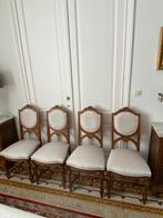 Set van 4 massieve eiken stoelen, Autres couleurs, Comme neuf, Enlèvement, Tissus