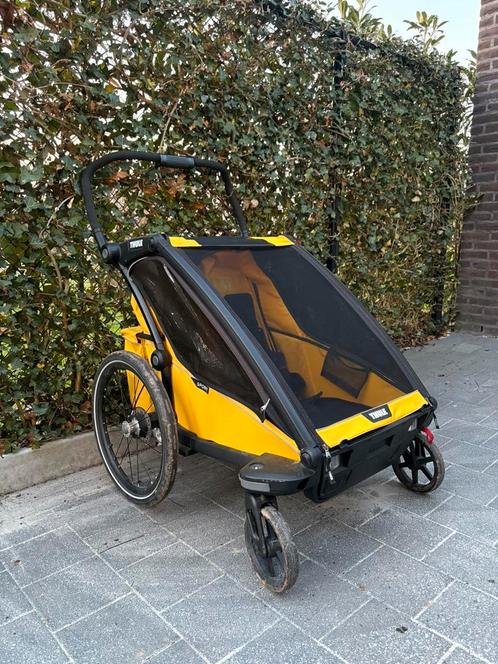 Thule Chariot Sport 2 spectra yellow (fiets/jog), Fietsen en Brommers, Fietsaccessoires | Aanhangwagens en Karren, Zo goed als nieuw