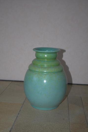 Vase vintage en céramique dans les tons turquoise et vert, Enlèvement ou Envoi