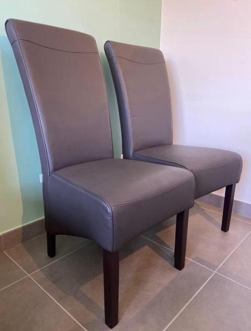 Stoelen B-seated, Huis en Inrichting, Stoelen, Zo goed als nieuw, Vijf, Zes of meer stoelen, Hout, Leer, Bruin, Ophalen
