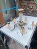 Petits lustre CRISTAL ET BRONZE bon etat 20€, Ophalen, Gebruikt, Glas