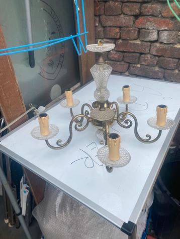 Petits lustre CRISTAL ET BRONZE bon etat 20€  beschikbaar voor biedingen