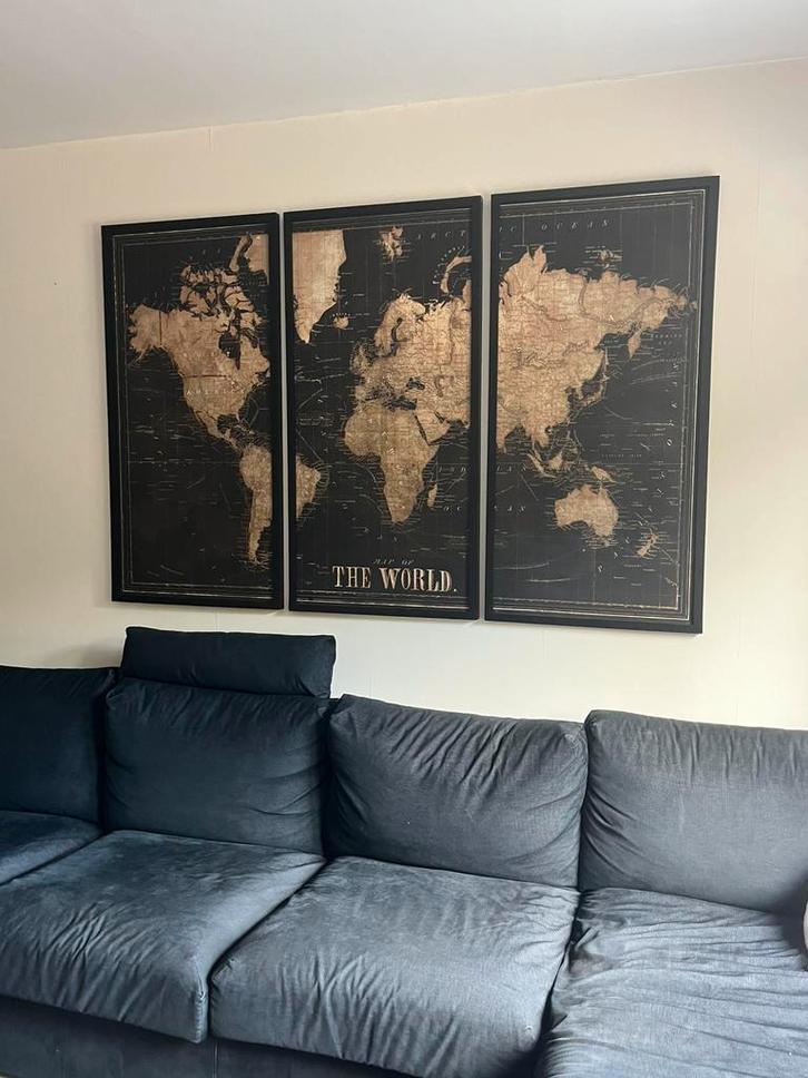 Ontdek het wereldbeeld, Huis en Inrichting, Woonaccessoires | Lijsten, Zo goed als nieuw, 75 cm of meer, 125 cm of meer, Hout