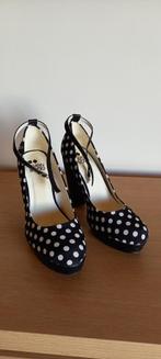 plateauschoen in retrostijl, Zwart, Ophalen of Verzenden, Zo goed als nieuw, Schoenen met hoge hakken