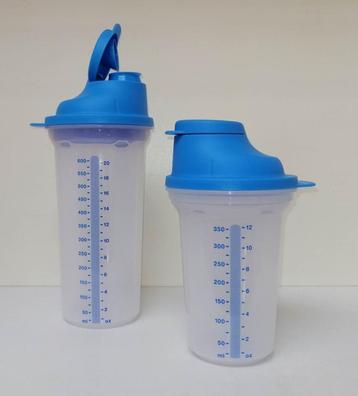 Tupperware™ « Shaker 350 + 600 ml » bleu, Envoi, Neuf, Blanc, Récipient ou Bol