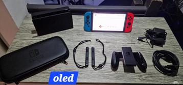 Nintendo Switch OLED-console + hoes: compleet + garantie  beschikbaar voor biedingen