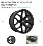 Velgen 24 inch zwart + banden, Auto-onderdelen, Banden en Velgen, Nieuw, Overige maten, Zomerbanden, Ophalen