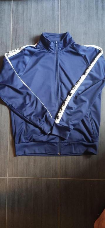 Carhartt WIP - Track Jacket - size L, Ophalen of Verzenden, Gedragen, Maat 52/54 (L), Blauw