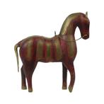 Vintage Houten Marwari Paard Koper Messing Beeld Sculptuur 3, Verzamelen, Ophalen of Verzenden, Gebruikt, Dier